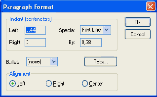   Paragraph Format