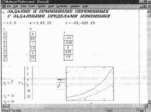 Ранжированные переменные и таблицы вывода